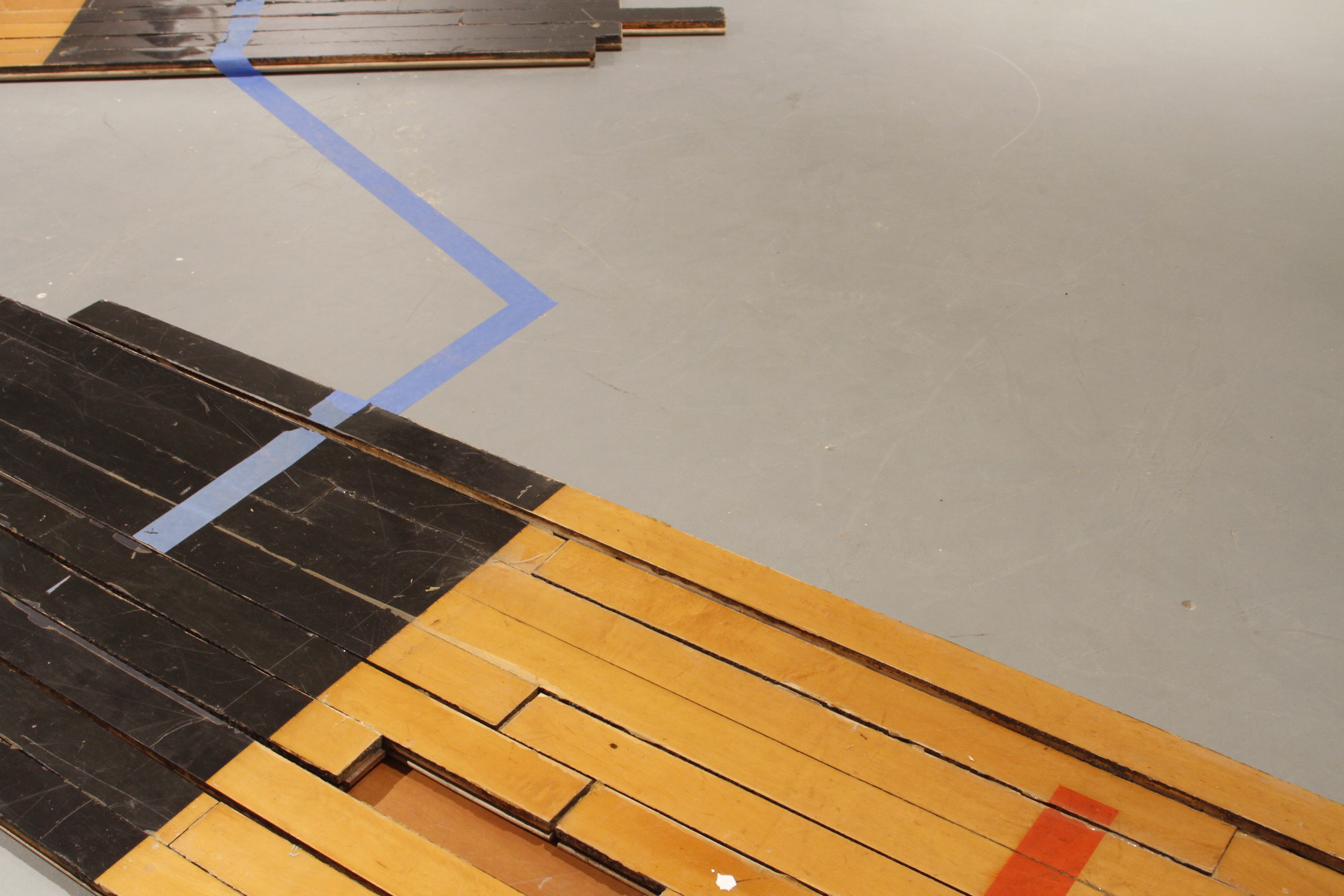 basketball gym floorboards